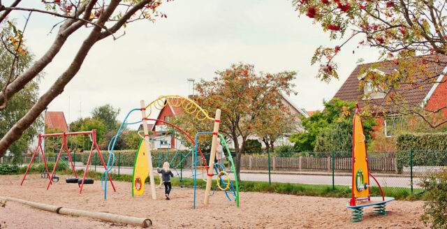 The number of playgrounds in Sweden is decreasing
