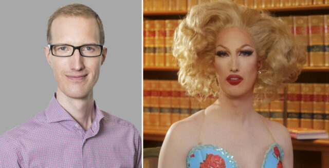 Liberal party profile dresses up for drag queen story hour
